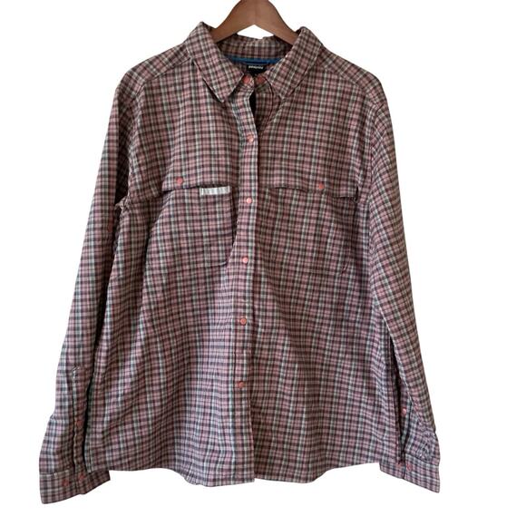 Patagonia Tops - Patagonia Early Rise Stretch Long Sleeve Button Up Shirt Mauve Size XL women